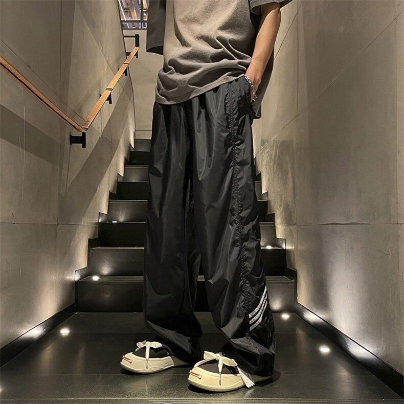 美式机能冲锋裤男速干阔腿休闲长裤高街痞帅宽松直筒裤子Q23-P32,男装休闲裤,星座1008-1