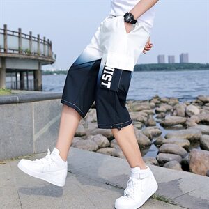工装短裤男潮流休闲宽松7分马裤夏季韩版七分裤外穿裤子HS206图片