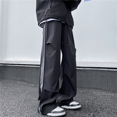 抖音品质秋季新款机能拉链宽松户外冲锋裤B315-K24332-特p35控68，男装休闲裤，电商B315