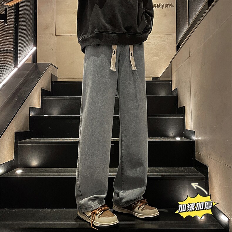 8XL-M牛仔裤男士直筒宽松特大码胖子阔腿裤男款长裤NZ110-P45控58,男装牛仔裤,电商D206-1
