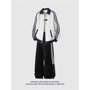 1506A/GW17030/P52休闲翻领棒球服外套撞色新款宽松长袖开衫夹克,男装夹克,星座1506A