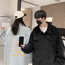 牛仔夹克男大码牛仔外套男茄克NJ77297-P60加绒款-P75，男装夹克，电商A040