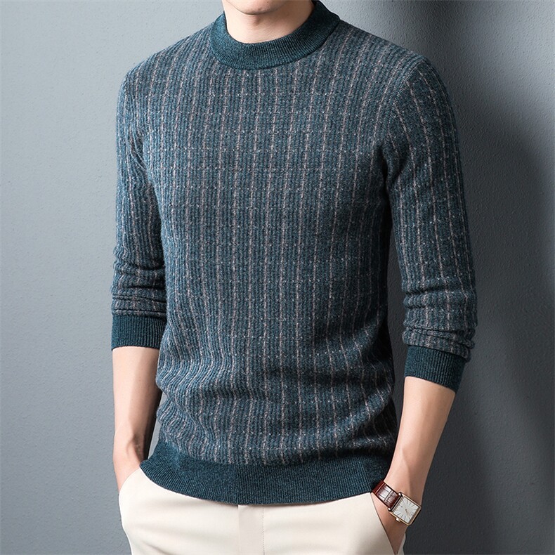 BN9229钱塘2020-2新款时尚休闲圆领毛衣男士纯羊毛针织衫P132,男装针织衫/毛衣,钱塘207-2