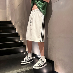D2038-P25-控48 短裤cleanfit男夏季新款大码条纹vibe拼接短裤图片