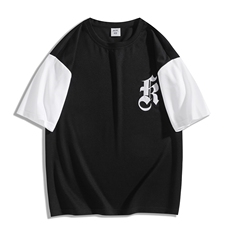 冰氧仿短袖日系白底夏季休闲百搭字母印花男上衣TC3151-P24控48，男装T恤，星座717