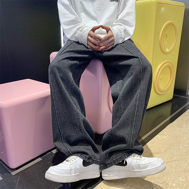 现货2025秋冬新款男装直筒宽松休闲牛仔裤D201-DM173-P45,男装牛仔裤,电商D321-1