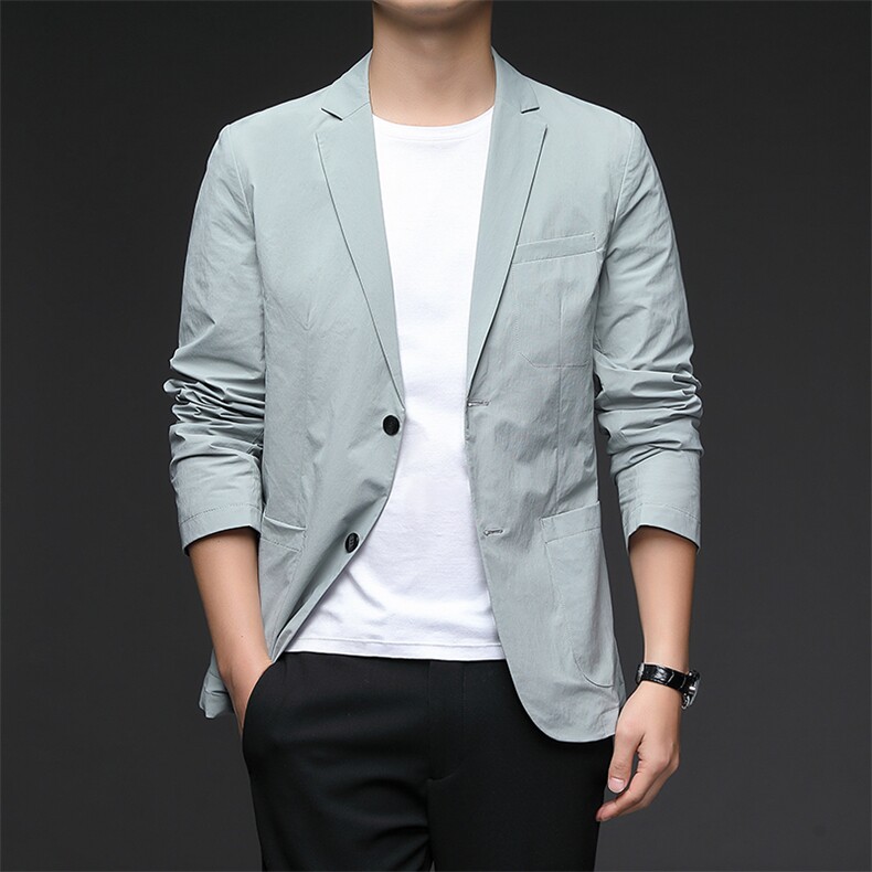 D332705秋冬新款男士西服薄款商务休闲男装外套轻薄通勤外衣,男装西服,电商B360