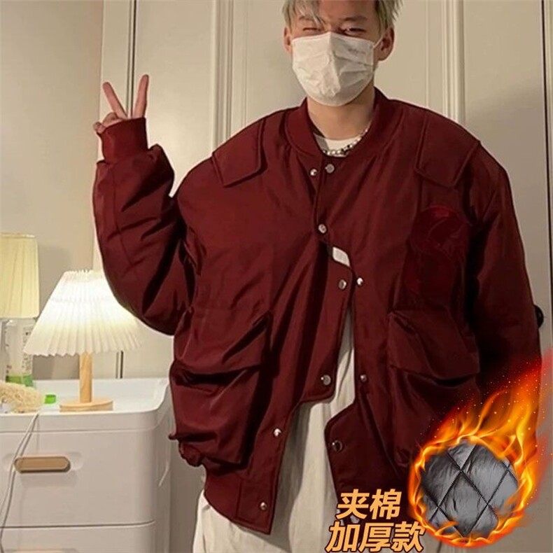 1506-1/MA22011/P805男女同款冬季加厚棉衣复古新款棒球外套宽松,男装棉衣,星座1506-1