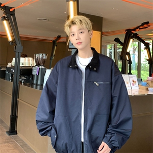 特P65控108 100聚酯纤维新款纯色潮流港风外套飞行服夹克男XJ2420图片