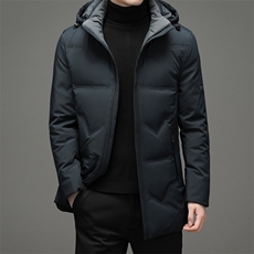 2023冬新款羽绒服男中长款可拆卸帽中年男士休闲外套HB21-01-P330，男装羽绒服，电商B212（原钱塘6029）