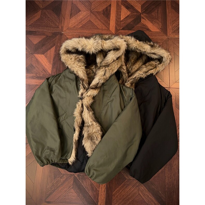 现货座山雕大毛领棉服外套高级感廓形保暖连帽棉衣M6046/P120,男装棉衣,星座205-3