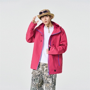 新款男女高品质户外登山服青少年学生冲锋衣夹克外套HS6633-P80图片