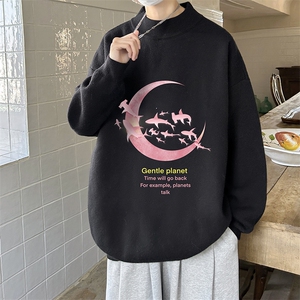 控68半高领毛衣男士大码针织衫男毛线衣男 M18209-P45 加绒款-P65图片