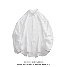 C9090/P40春装新款长袖衬衫男简约纯色大码休闲痞帅衬衣百搭上衣，男装衬衫，电商A141