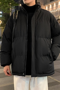 时尚加厚港风立领棉服外套男士青少年保暖抽绳棉袄M2911特P45控68图片