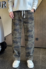 2026春季新款迷彩休闲牛仔裤男士直筒裤弯刀裤901N46P58加绒P68，男装牛仔裤，星座901