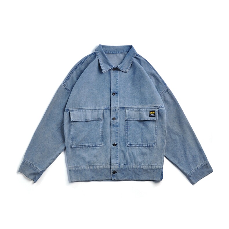 牛仔外套男ins潮流宽松痞帅上衣服夹克新款韩版帅气褂子K522-p60图片