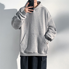 抖音得物高品质二开支持退换25秋冬全棉宽松连帽纯色卫衣HM09，男装卫衣，电商A486