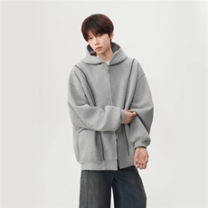 设计感拼接卫衣外套男女秋季潮重磅廓形情侣连帽开衫WY8195P65，女装短外套，星座1013-5