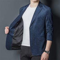 CAD107006钱塘2020-2春秋新款时尚休闲薄款中青年男士西服P170，男装西服，钱塘207-2