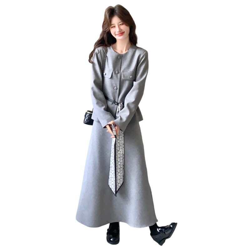 新品春装2026小香风+半身裙两件套2C116-6607-P199-K318,女装套装/套裙,2C116