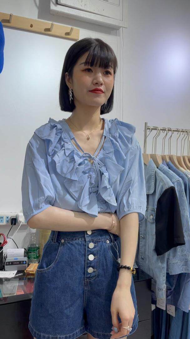 锦棉罗马面料小衫三个颜色都好看，女装，欧诗尚