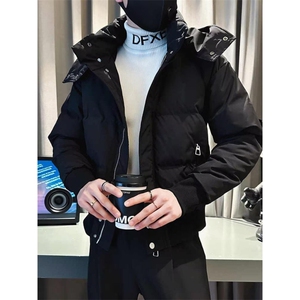 羽绒棉服男款连帽棉袄子秋冬款痞帅加厚棉衣外套 M606图片