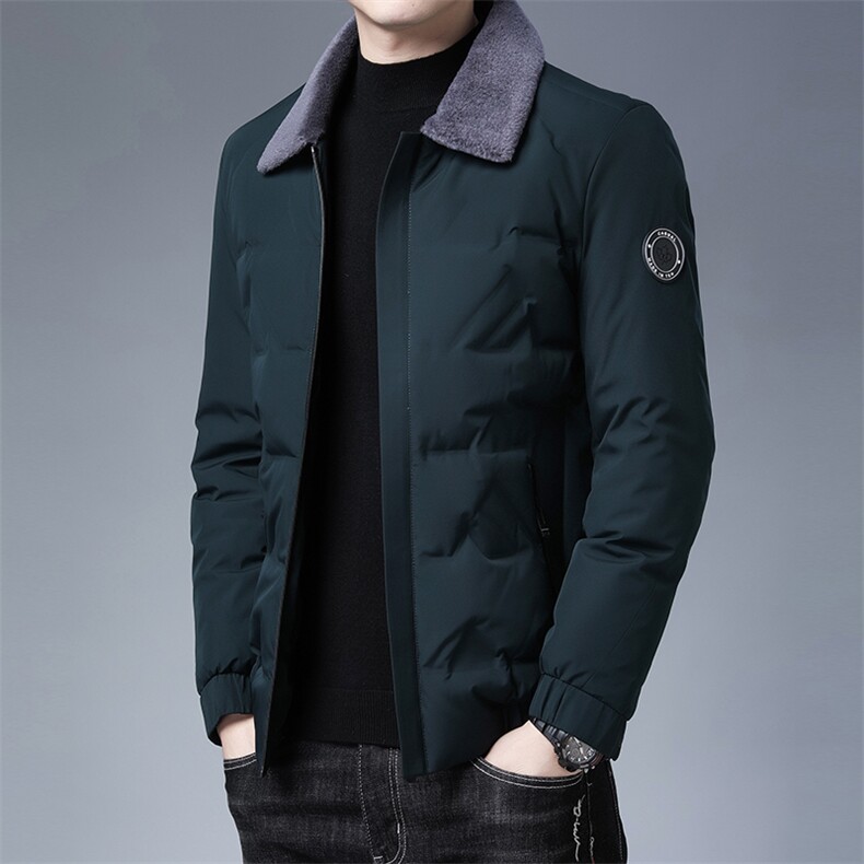 XS98272冬季男士羽绒服外套男装常规连帽修身白鸭绒潮流帅气P218图片