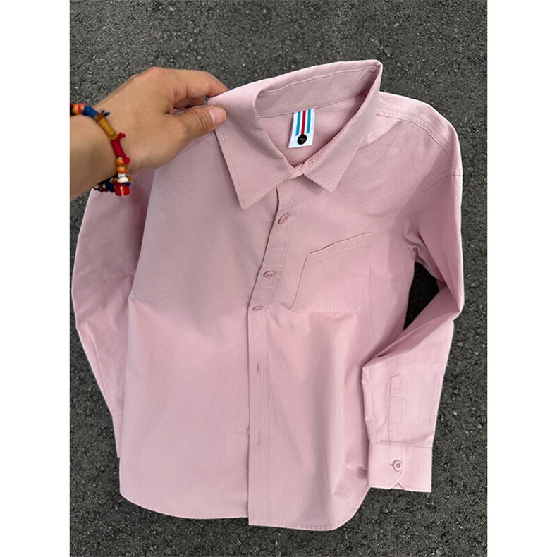 100%棉纯棉衬衫成衣水洗休闲衬衫男女宽松纯色衬衣GC27-P45,男装衬衫,星座301C-5
