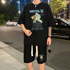 套装！华夫格套装短袖T恤短裤男TZ226-特P38，男装牛仔裤，电商B367