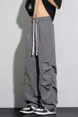 2025新款美式高街vibe褶皱工装男潮牌休闲裤子XZ301b-2-CK722TP30，男装休闲裤，星座301B-2（原A443-1）
