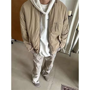 有货。春秋季外套棒球服男女简约百搭工装夹克W6949-P67图片