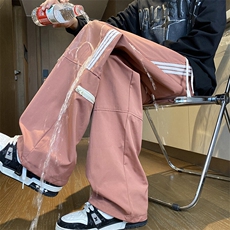 抖音品质户外机能防水三条杠宽松冲锋裤B315-K145-特p35控68，男装休闲裤，电商B315