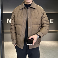 冬季新款男士白鸭绒防寒加厚黑金羽绒服翻领外套上衣YR116P165，男装羽绒服，电商B226-2（原B217-2）