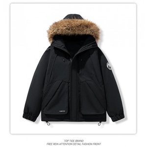 【升级款】派克服工装羽绒棉服oversize面包服外套Y902-P110网图图片