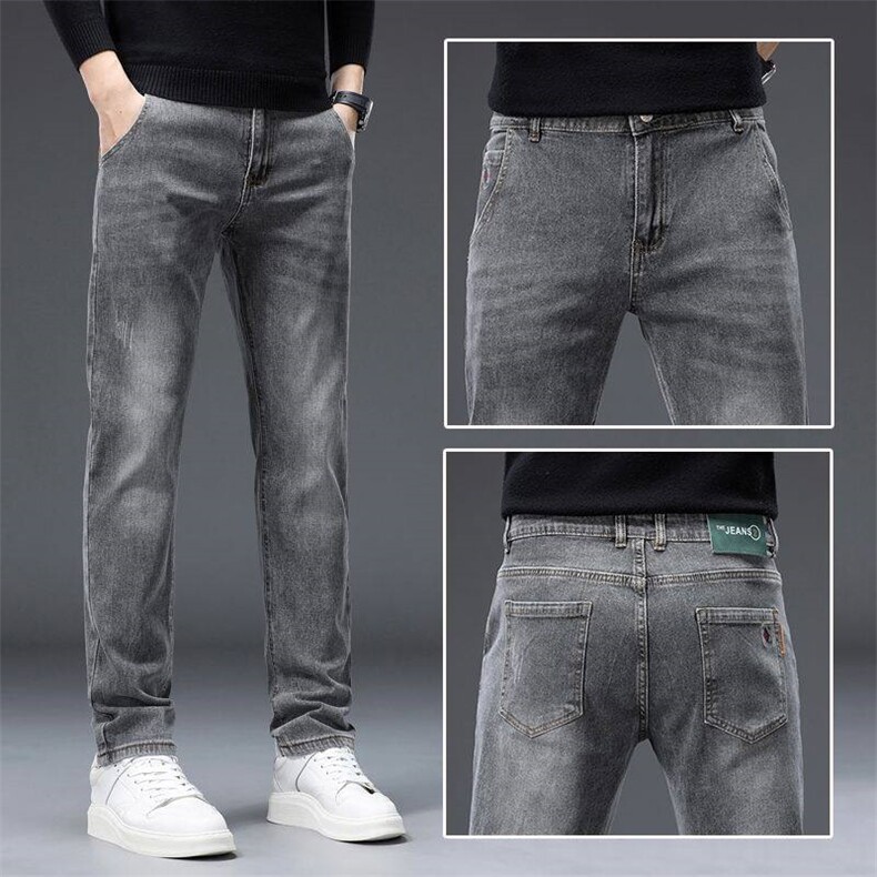 2025新款春季男装修身直筒韩版潮流高端大牛复古男款裤子，男装休闲裤，星座205-2