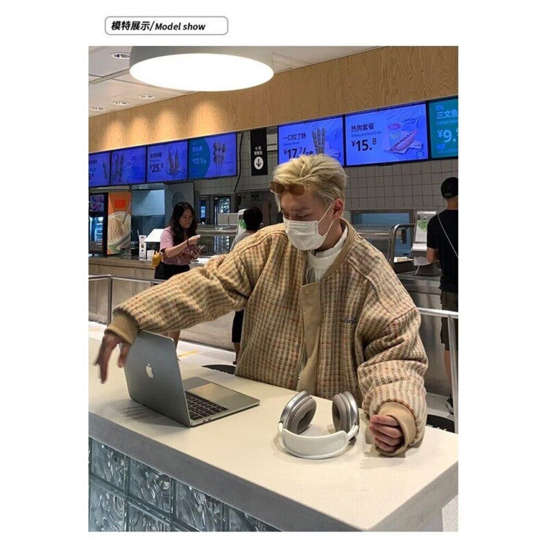 W9331-P78网图现货新款拼接双面穿外套宽松复古小香风潮流夹克,男装夹克,星座1608-2