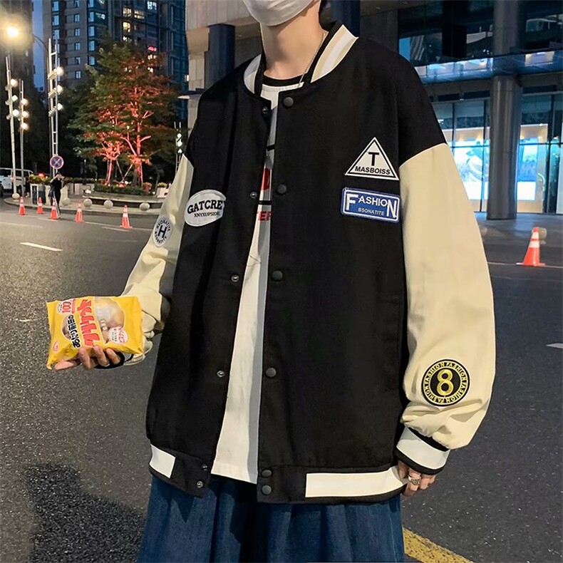 春秋外套男韩版潮流棒球服港风夹克ins潮牌帅气学生褂子J437-P48,男装夹克,星座1008-1