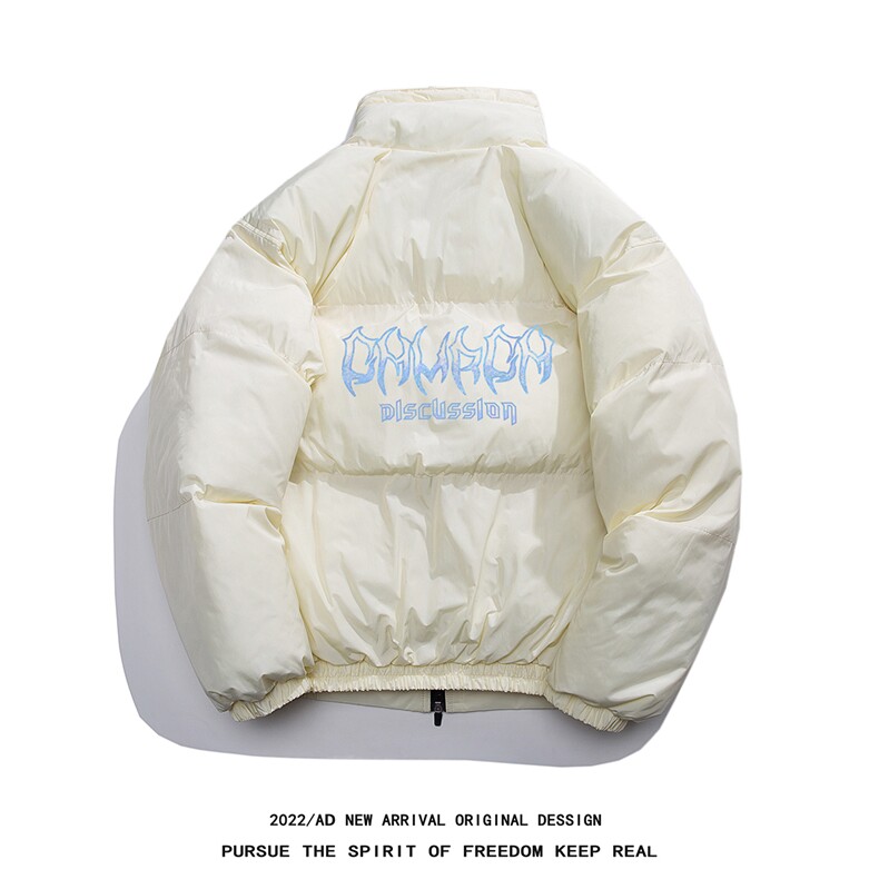 白鸭绒22冬季新品字母印花百搭立领羽绒服YR221P195控258,男装羽绒服,电商A247-1