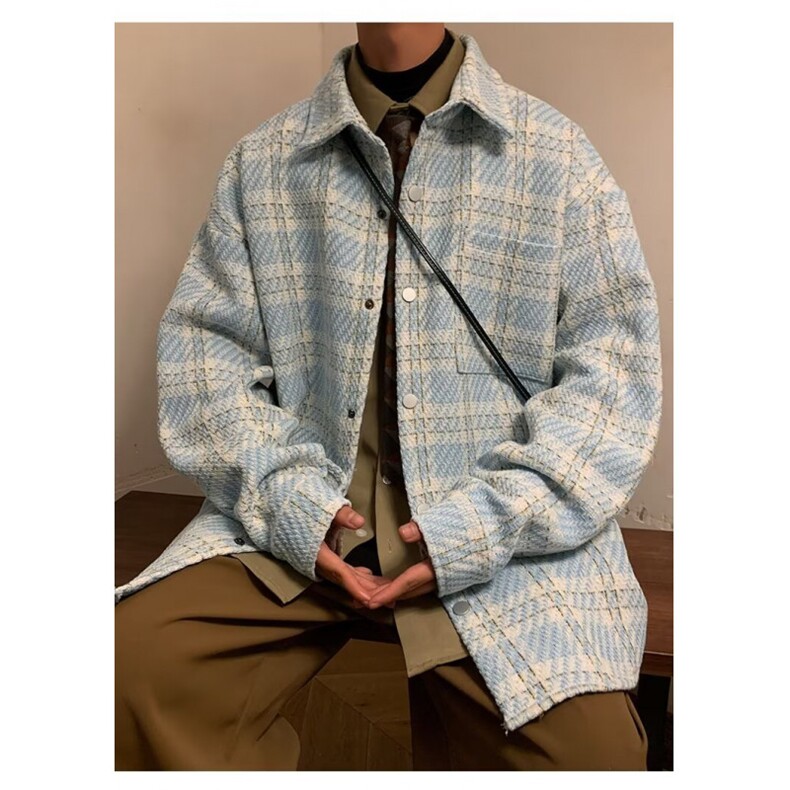 小香风外套男春秋潮牌长袖衬衫高级感痞帅炸街夹克XXF016-P60,男装夹克,星座1109-3