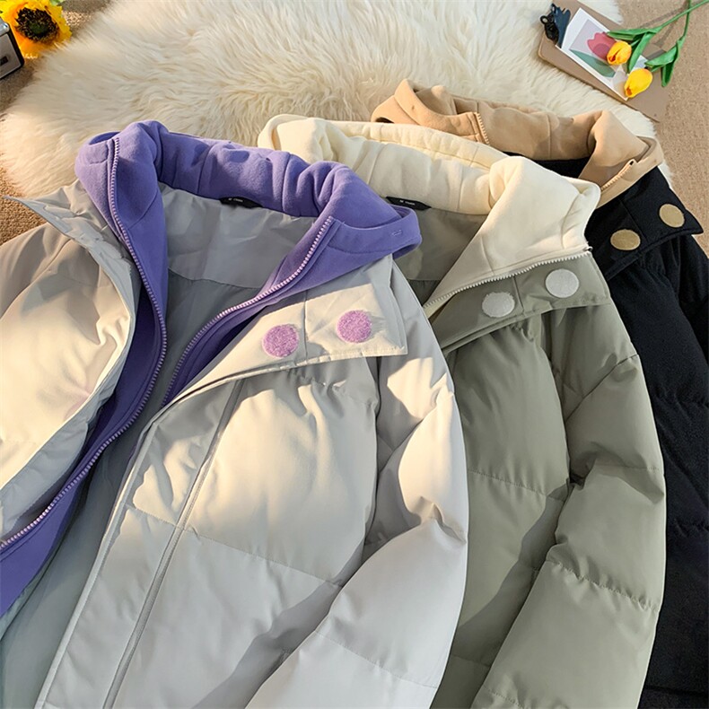 冬季青少年连帽假两件外套加绒加厚休闲简约棉衣棉服5303-P85,男装棉衣,电商B306