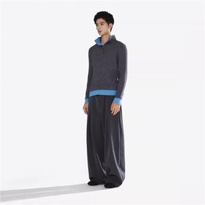 1506/Q66110/P69男士卫衣潮牌纯色宽松长袖男女外套中年日系连帽图片
