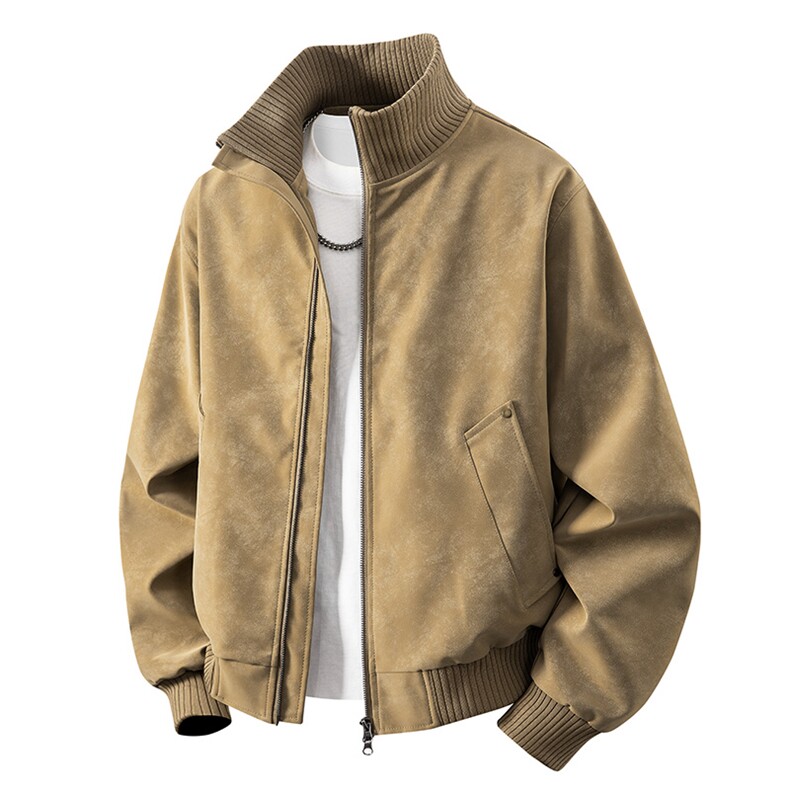 2026春季新款得物品质休闲皮夹克飞行服皮衣男防外套26183-60，男装夹克，星座1402-2