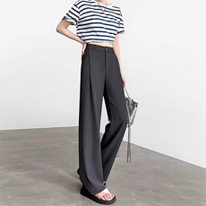 1506A/GQ0660/P46夏季灰色西装裤女高腰显瘦，男装西服套装，星座1506A