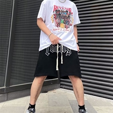 夏季新款美式短裤男潮牌薄款设计感小众宽松大码运动休闲五分裤子，男装牛仔裤，四季星座505