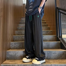 冰丝速干冲锋裤男生薄款宽松抽绳运动休闲工装长裤夏季K151，男装工装外套，星座1116A-1（原606A）
