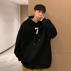 350g华棉美式印花连帽卫衣秋慵懒风宽松oversize外套5160-P43网图，女装卫衣/绒衫，电商B245