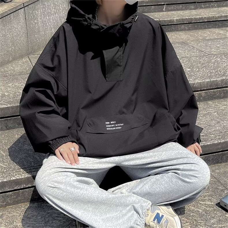 新款工装外套男秋季ins潮牌痞帅美式复古连帽冲锋衣夹克WT66-p55,男装夹克,星座1008-1