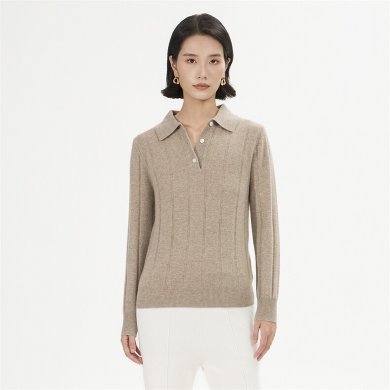 秋冬新款山羊绒加厚POLO领针织衫打底半拉链男士宽松上衣商务休闲，女装羊绒衫，巾兮羊绒