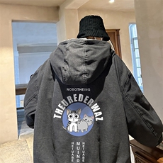 控价158牛仔外套男大码加厚加绒棉衣男羊羔毛棉服男NM53160-P140，男装棉衣，电商A040